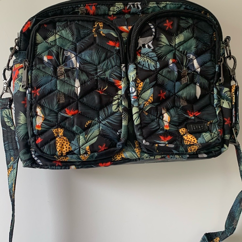 Lugz Black and Green Crossbody Bag  the navigator